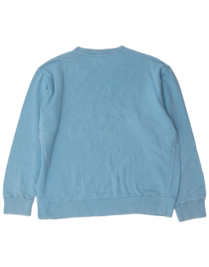Asics Mens Graphic Sweatshirt Jumper Large Blue Cotton