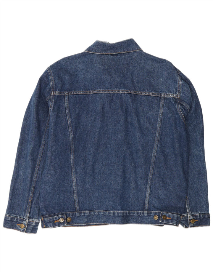 DENIM STYLE Mens Denim Jacket UK 40 Large Blue Cotton