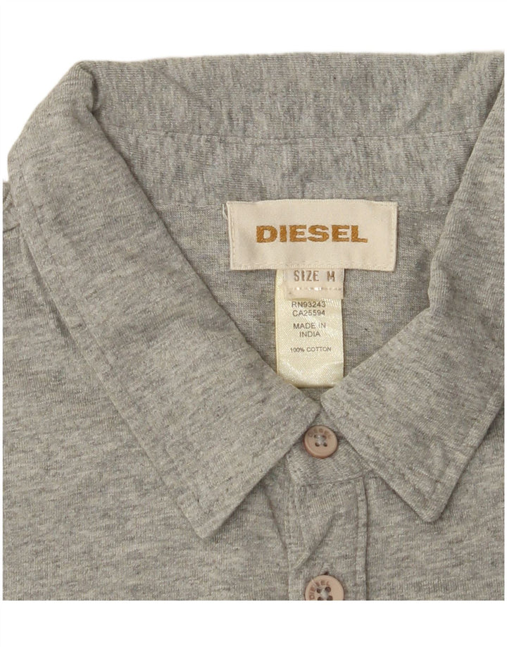 DIESEL Mens Polo Shirt Medium Grey Cotton