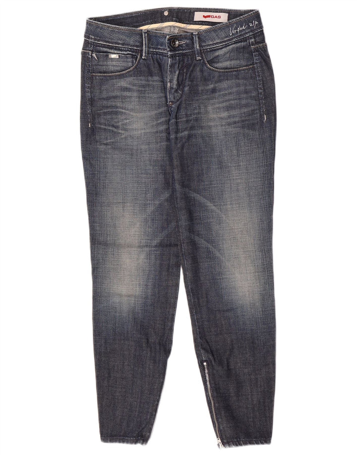 Gas Womens Slim Jeans W27 L26 Blue Cotton