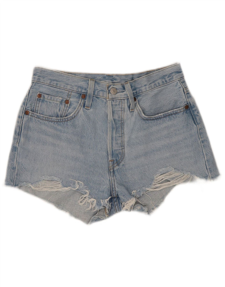 Levi's Womens 501 Distressed Denim Shorts W26 Small Blue Cotton