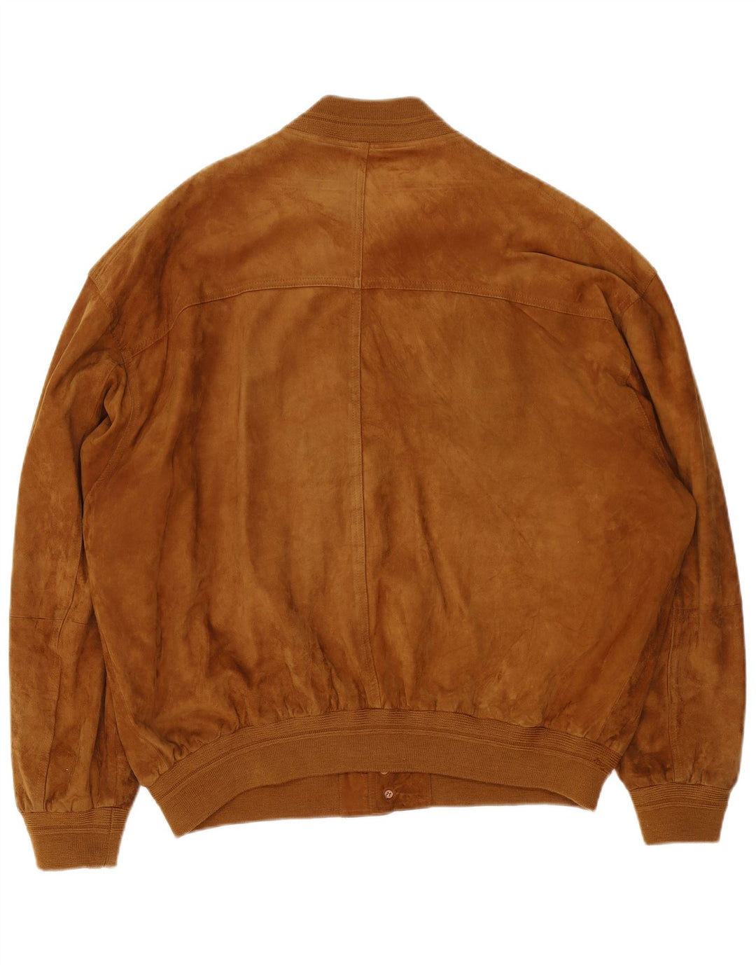 James Dillon Mens Suede Bomber Jacket UK 44 2XL Brown Leather