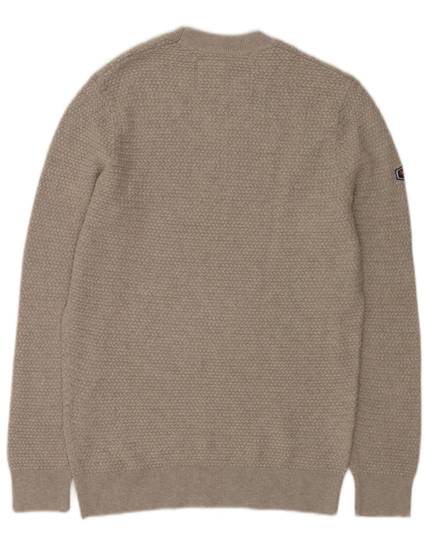 Superdry Mens Crew Neck Jumper Sweater Medium Grey Cotton