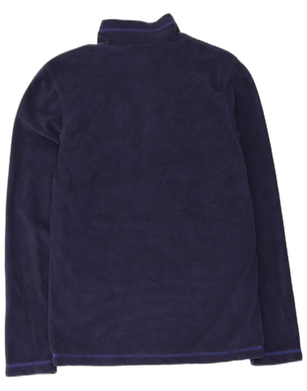 Reebok Mens Zip Neck Fleece Jumper Medium Navy Blue Polyester Sports