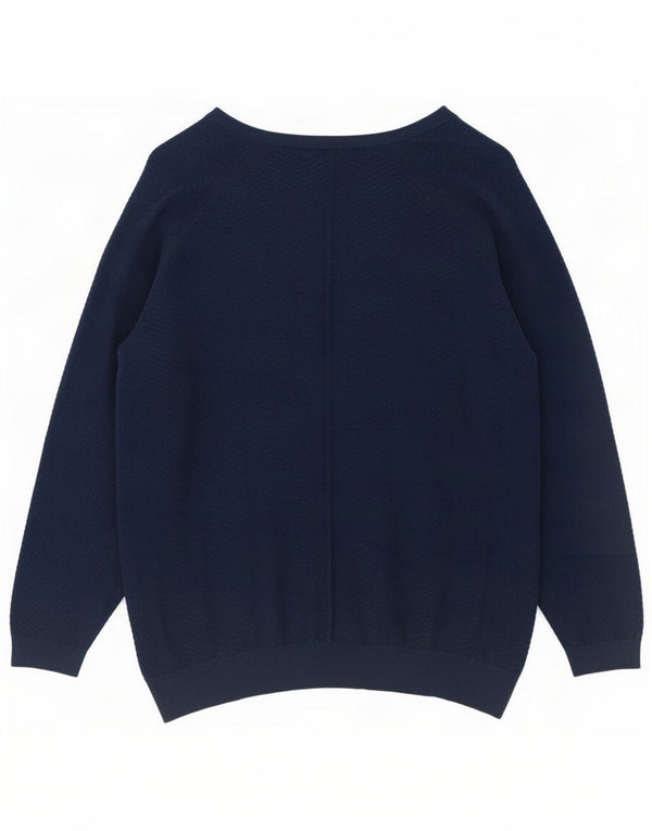 Marks & Spencer Womens Oversized Cardigan Sweater UK 18 XL Navy Blue