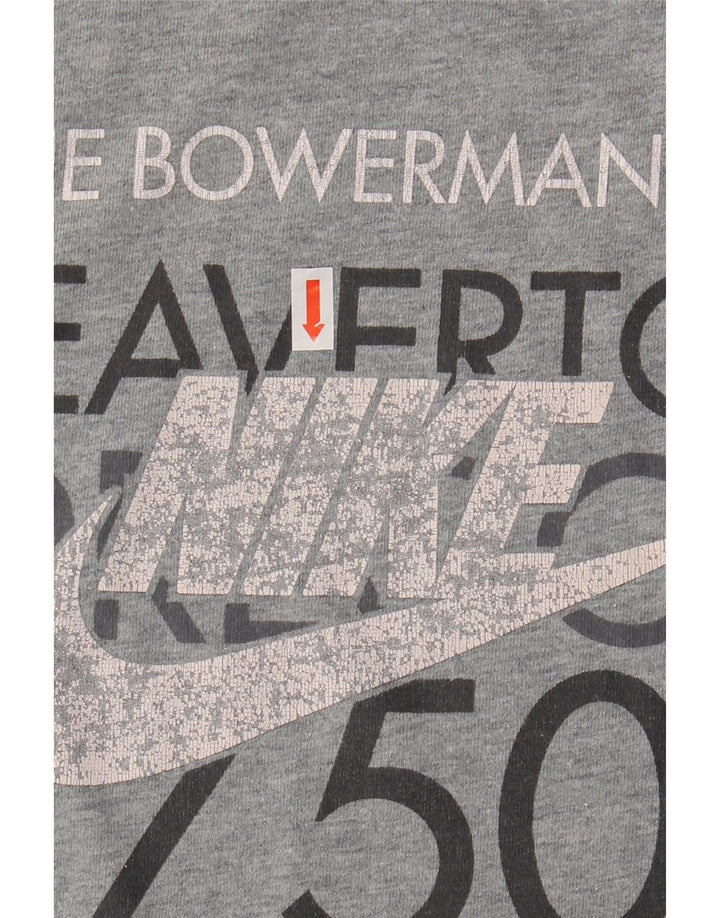 NIKE Mens USA Graphic T-Shirt Top Large Grey Colourblock Cotton