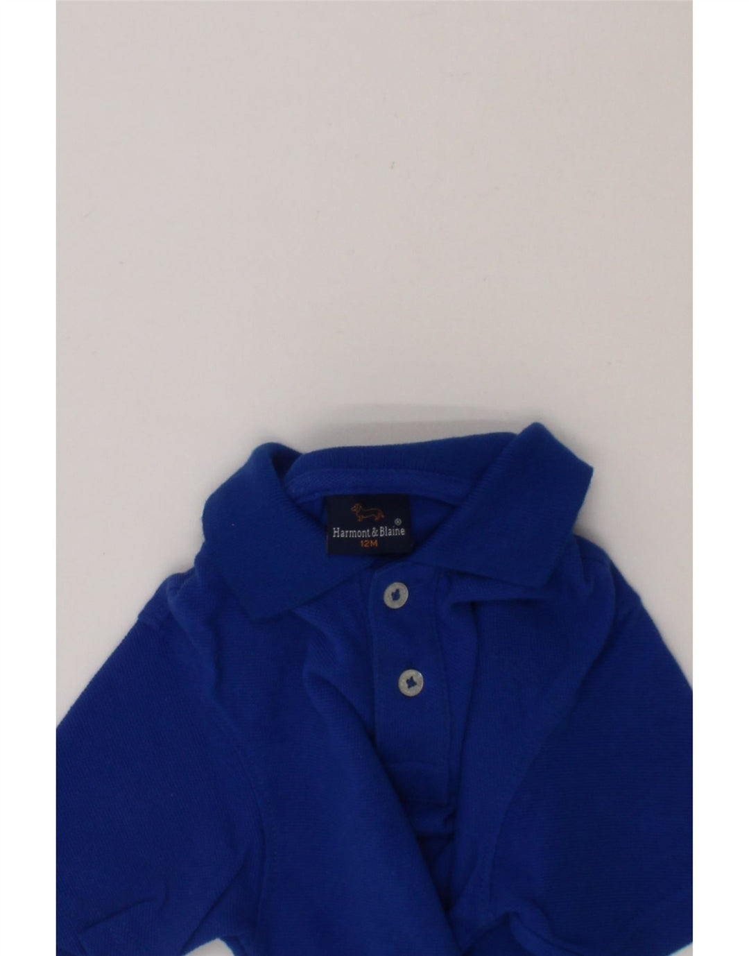 HARMONT & BLAINE Baby Boys Polo Shirt 9-12 Months Blue Cotton Vintage Harmont & Blaine and Second-Hand Harmont & Blaine from Messina Hembry 