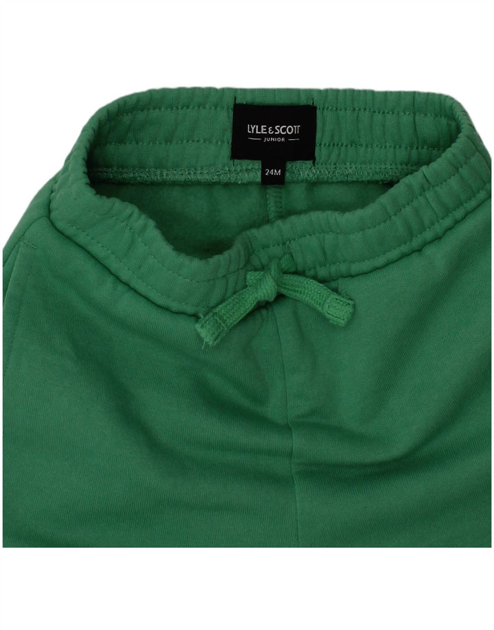 Lyle & Scott Baby Girls Tracksuit Trousers 18-24 Months Green Cotton