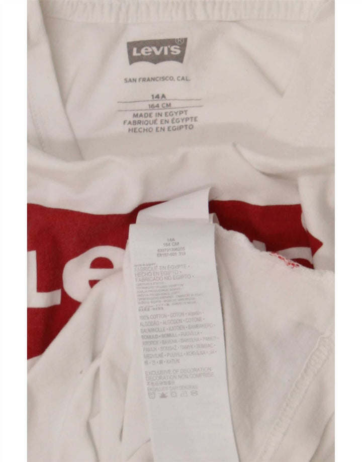 Levi's Boys Graphic T-Shirt Top 13-14 Years White Cotton