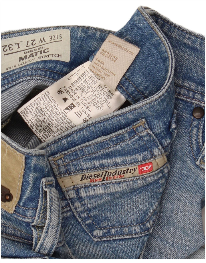 Diesel Womens Matic Slim Jeans W27 L32 Blue Cotton