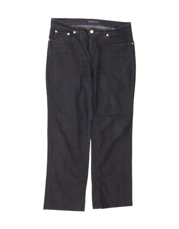 TRUSSARDI Womens Straight Jeans W34 L28 Navy Blue Cotton Vintage Trussardi and Second-Hand Trussardi from Messina Hembry 