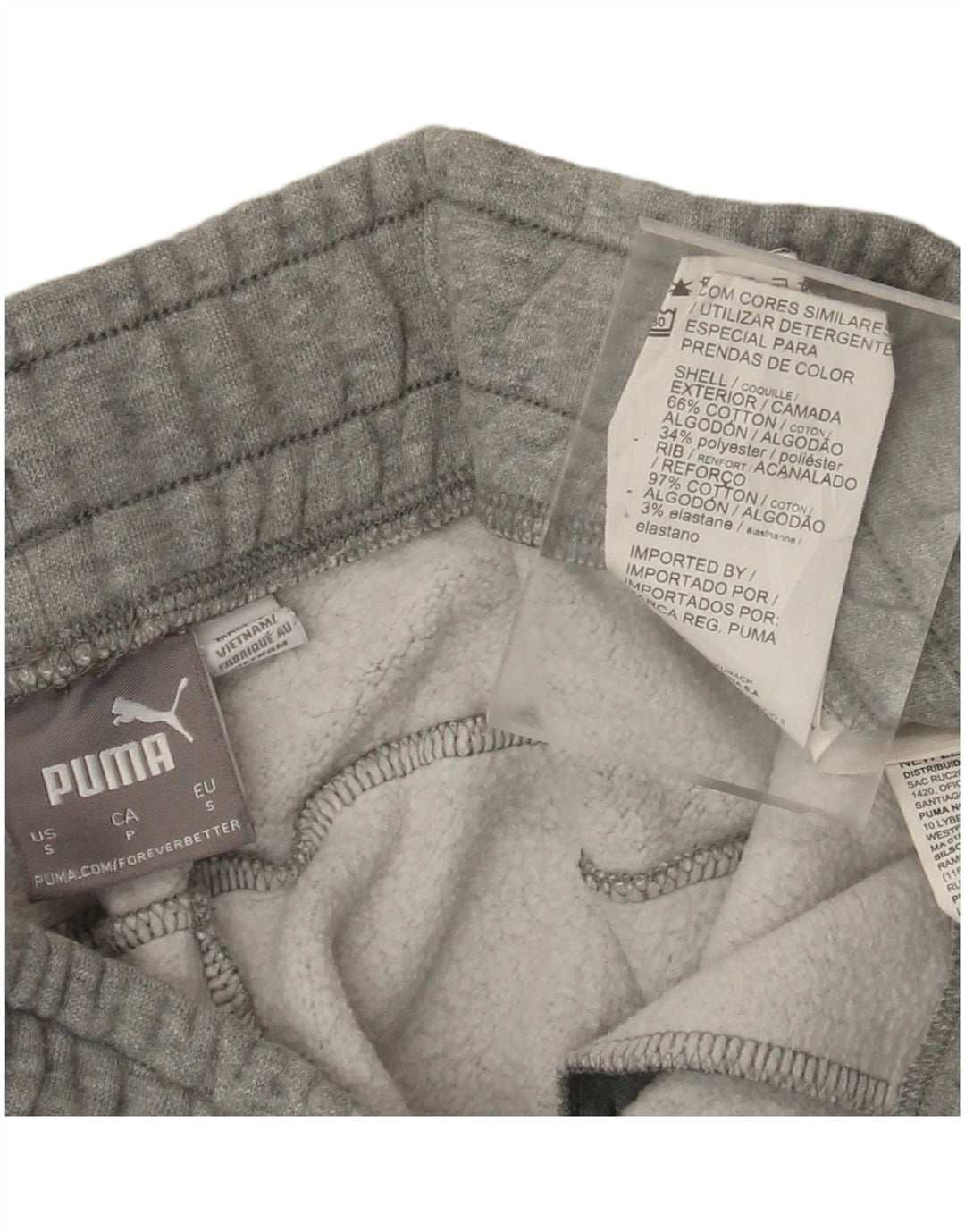 PUMA Mens Graphic Tracksuit Trousers Joggers Small  Grey Cotton