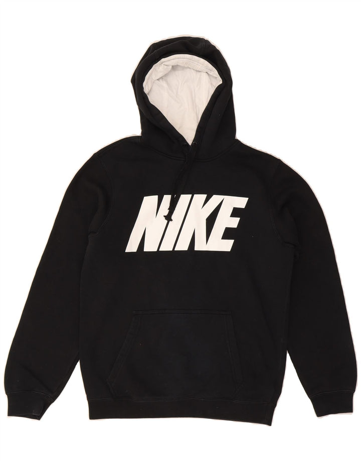 NIKE Mens Graphic Hoodie Jumper Small Black Cotton Vintage Nike and Second-Hand Nike from Messina Hembry 