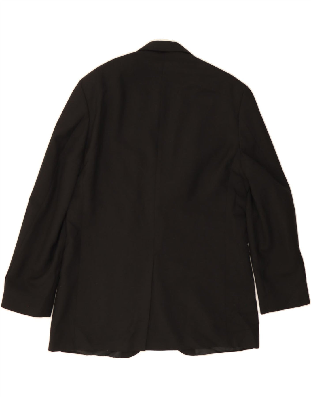 DOCKERS Mens 2 Button Blazer Jacket UK 42 XL Black Polyester Vintage Dockers and Second-Hand Dockers from Messina Hembry 
