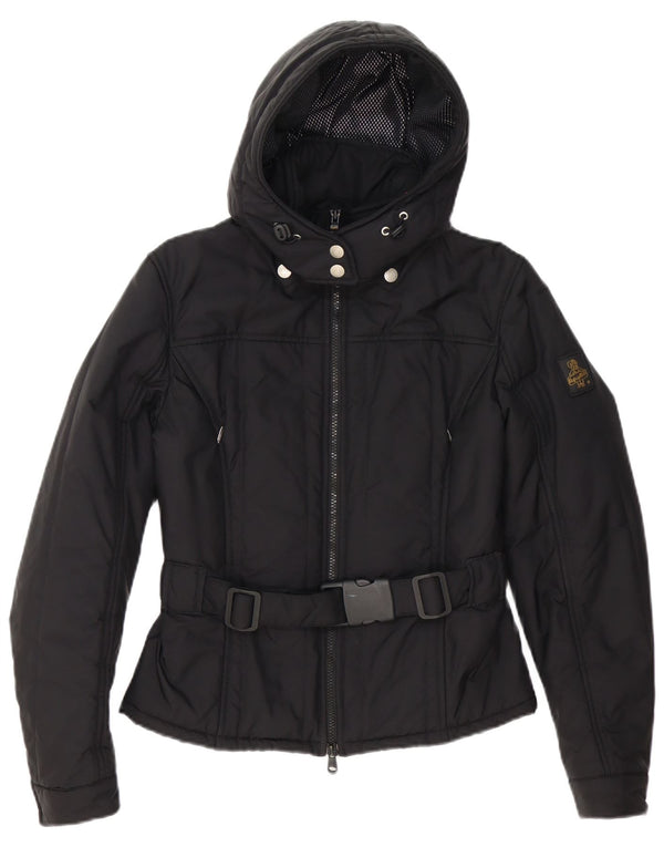 Refrigiwear Womens Cruz Hooded Windbreaker Jacket UK 12 Medium Black