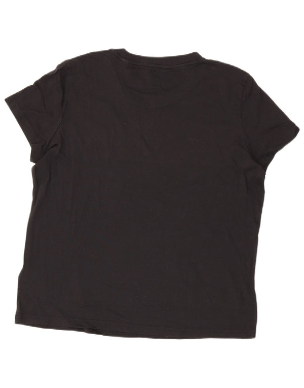 Adidas Womens Graphic T-Shirt Top UK 20/22 XL Black Cotton