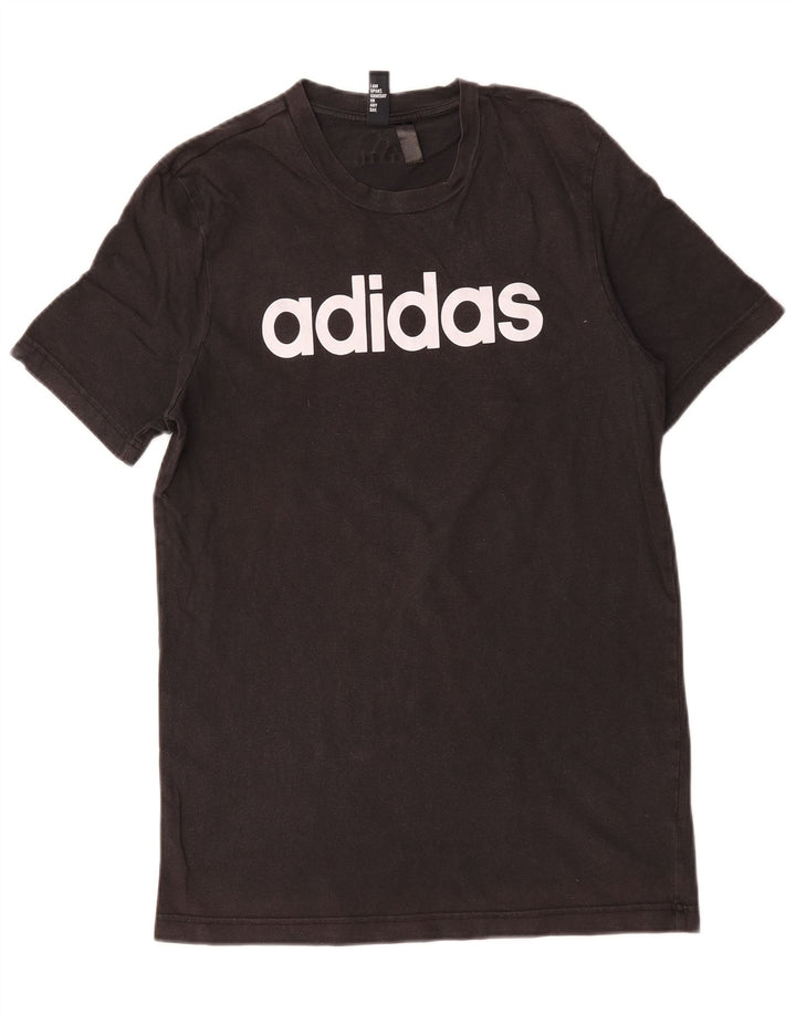 Adidas Mens Graphic T-Shirt Top Medium Black Cotton