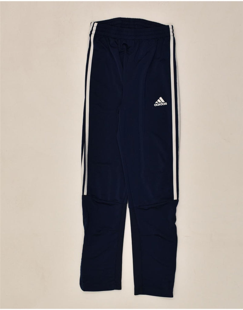 ADIDAS Boys Tracksuit Trousers 11-12 Years Navy Blue Polyester | Vintage Adidas | Thrift | Second-Hand Adidas | Used Clothing | Messina Hembry 