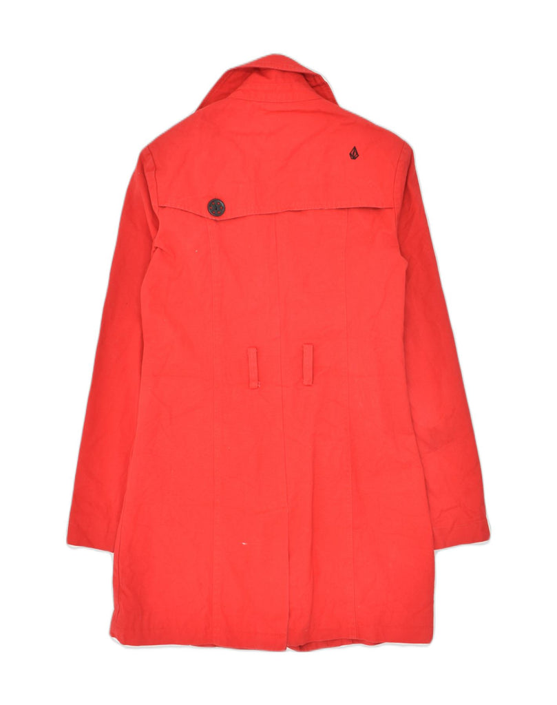 VOLCOM Womens Overcoat UK 10 Small  Red Cotton | Vintage Volcom | Thrift | Second-Hand Volcom | Used Clothing | Messina Hembry 