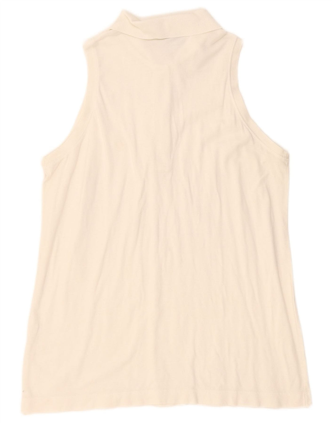 Sergio Tacchini Womens Sleeveless Polo Shirt UK 12 Medium White