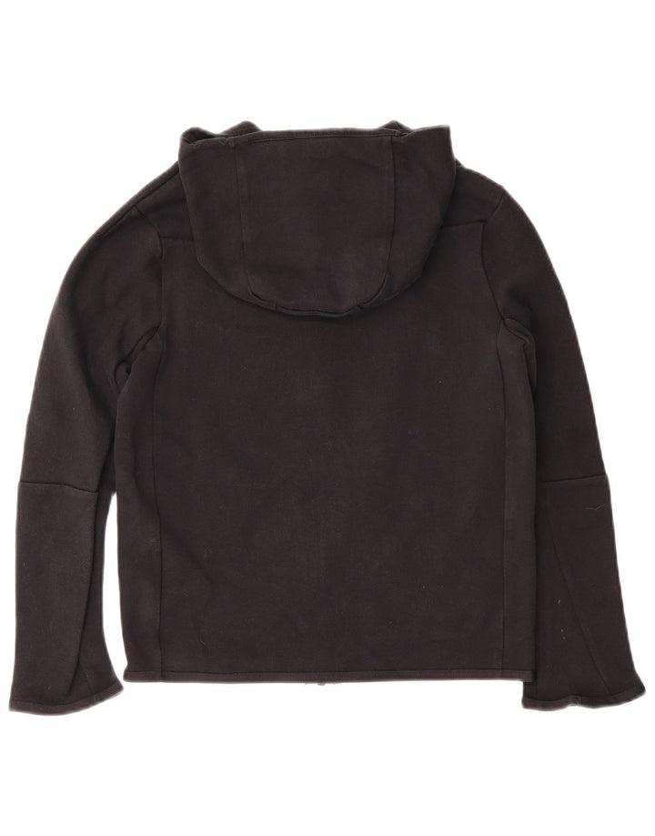 Nike Boys Zip Hoodie Sweater 10-11 Years Medium Black Cotton
