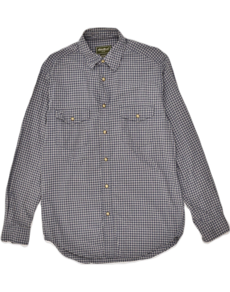 EDDIE BAUER Mens Shirt Small Blue Check Cotton | Vintage Eddie Bauer | Thrift | Second-Hand Eddie Bauer | Used Clothing | Messina Hembry 