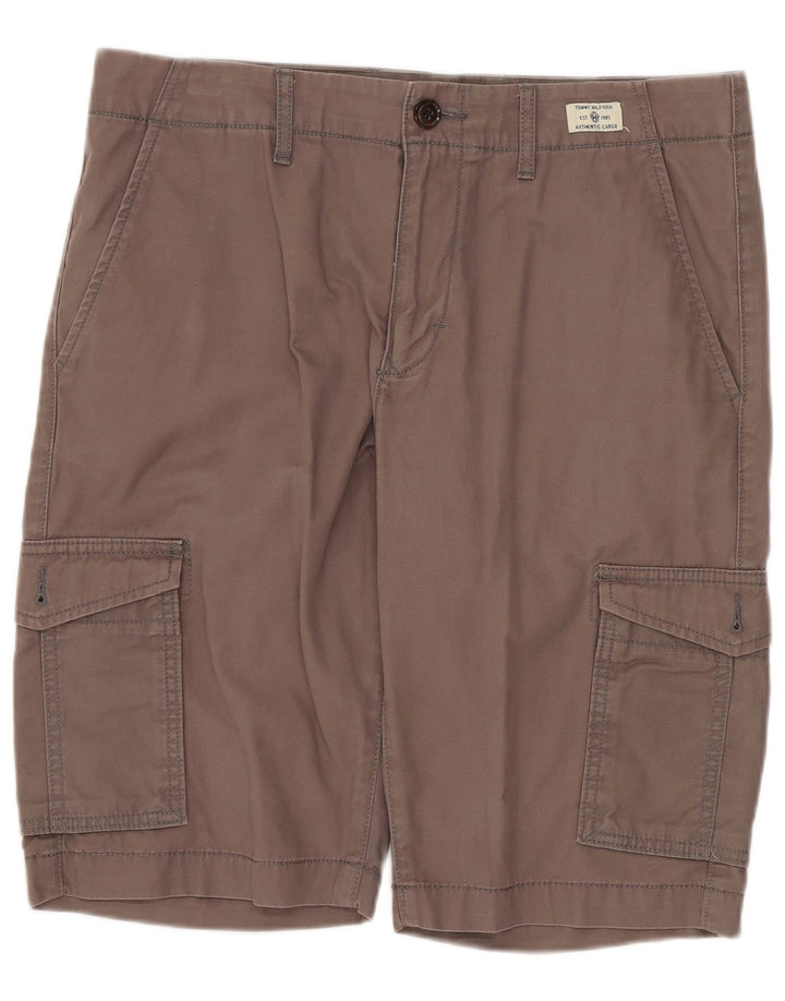 TOMMY HILFIGER Mens Cargo Shorts W31 Medium  Grey Cotton