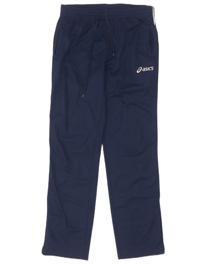 Asics Mens Tracksuit Trousers Large Navy Blue Polyester