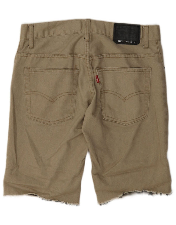 Levi's Boys 511 Denim Shorts 15-16 Years W28 Khaki Cotton