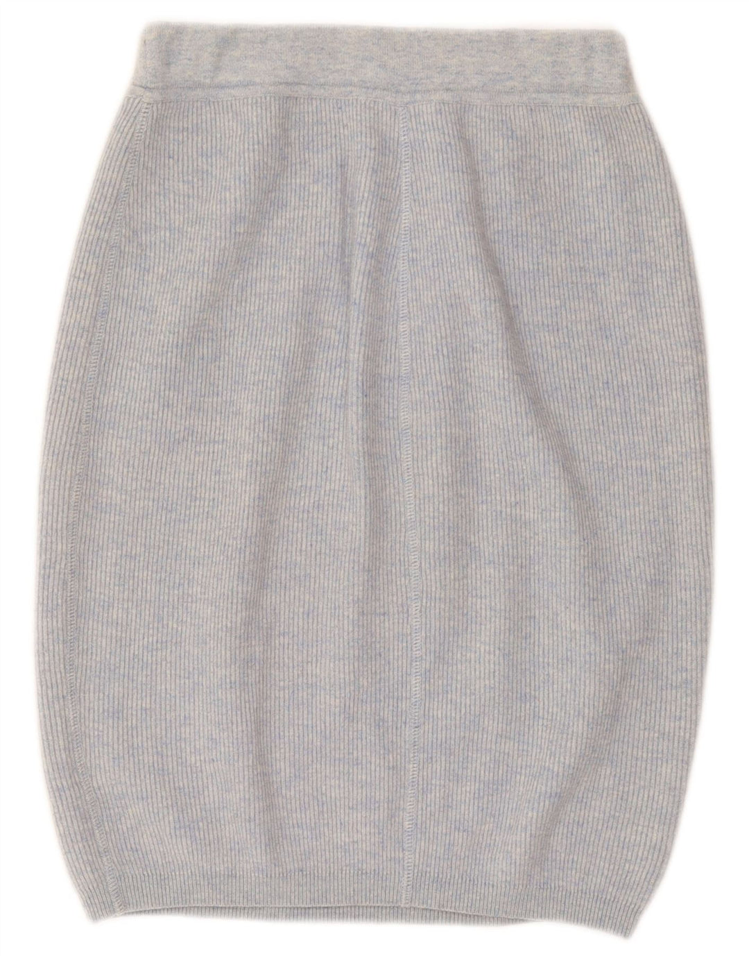 Vintage Womens Knit Bubble Skirt Large W32 Blue Wool