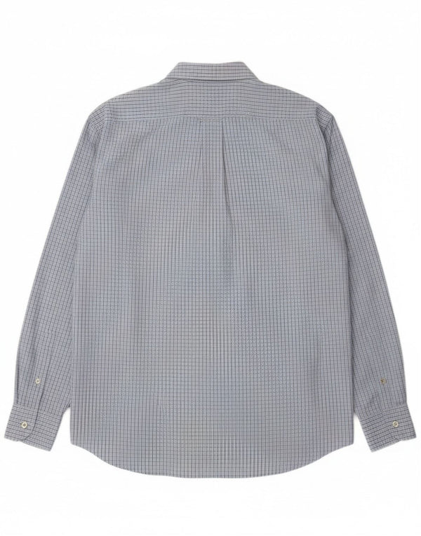 Harmont & Blaine Mens Regular Fit Shirt XL Blue Gingham Cotton