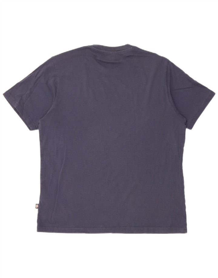 Dickies Mens T-Shirt Top Medium Navy Blue Cotton