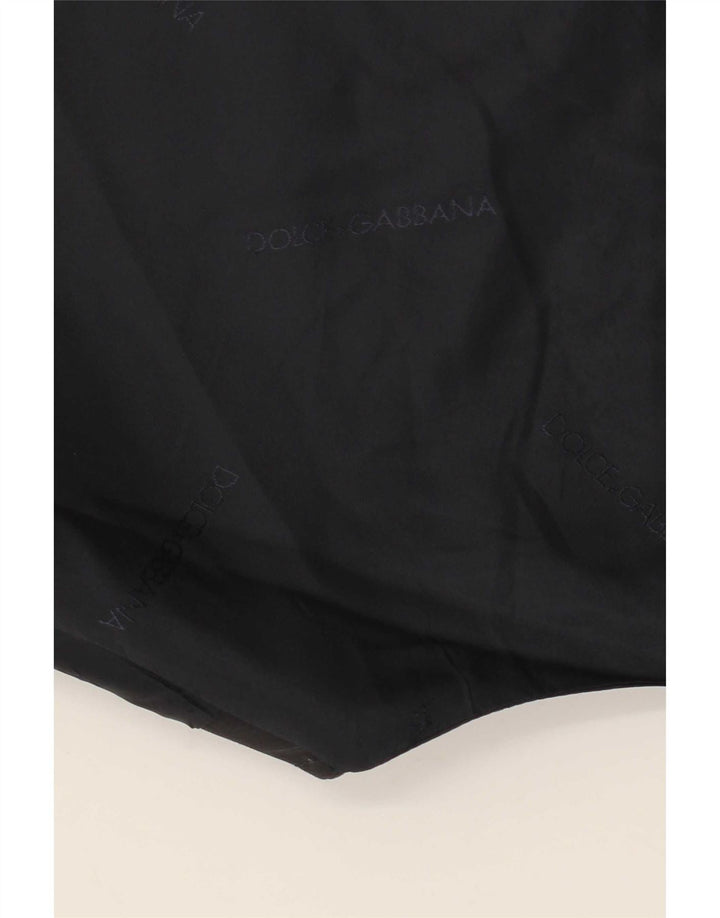 Dolce & Gabbana Mens Waistcoat IT 52 Large Navy Blue Striped Wool