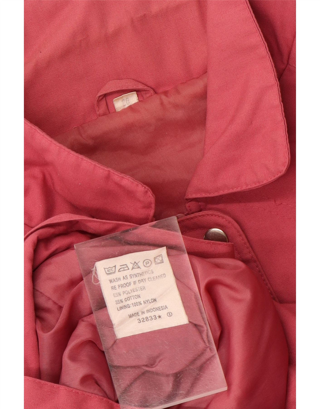 VINTAGE Womens Quilted Jacket UK 22 3XL Pink Polyester