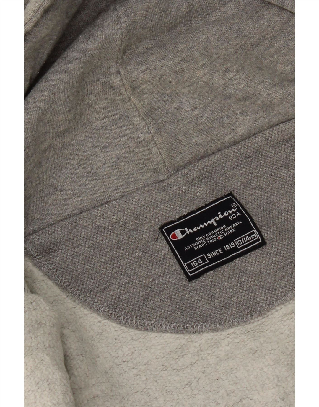 Champion Boys Graphic Zip Hoodie Sweater 13-14 Years Grey
