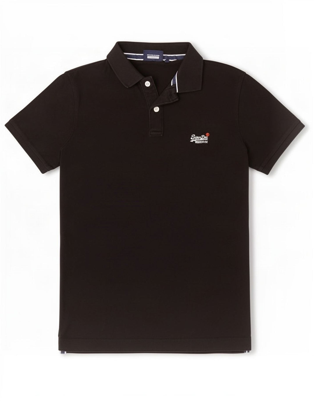 Superdry Mens Polo Shirt Medium Black Cotton