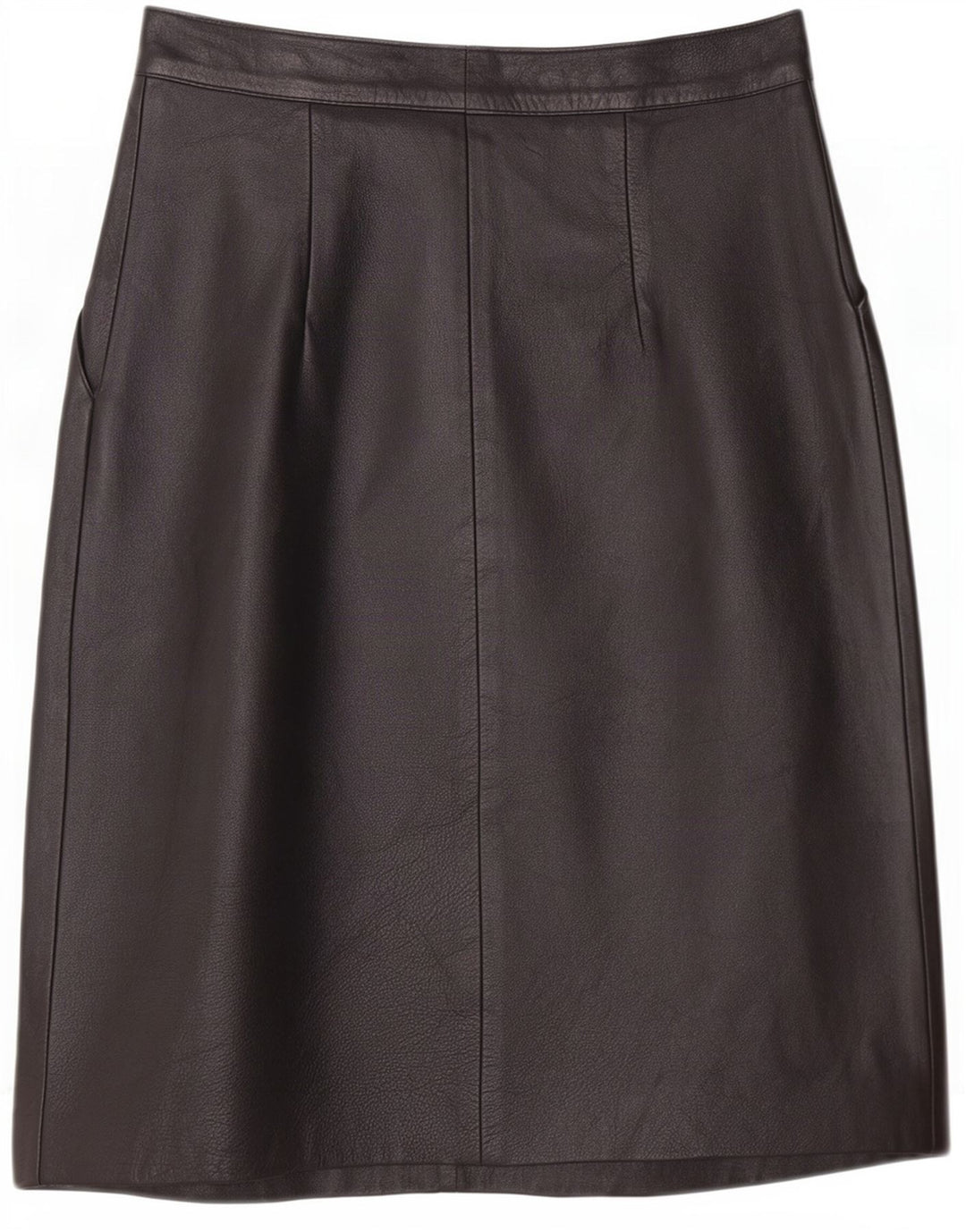 Maxime Womens Leather Skirt IT 42 Medium W26 Black
