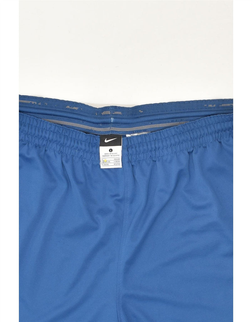 NIKE Mens Sport Shorts Large Blue Polyester | Vintage Nike | Thrift | Second-Hand Nike | Used Clothing | Messina Hembry 