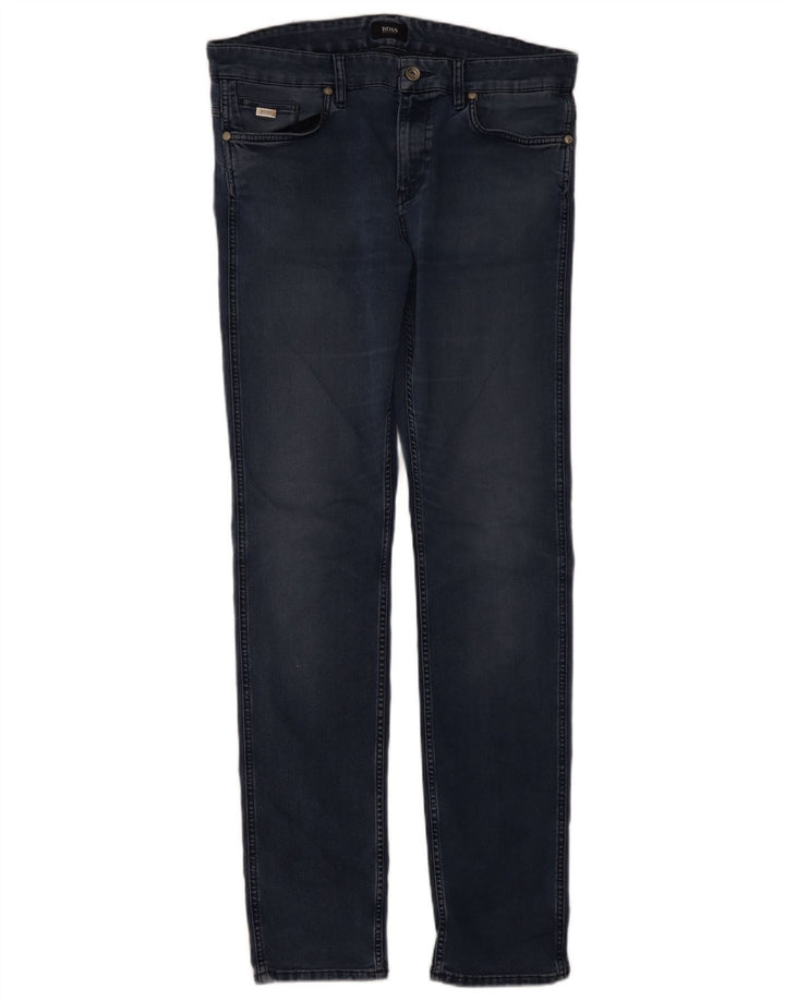 HUGO BOSS Mens Slim Jeans W34 L34 Blue Cotton