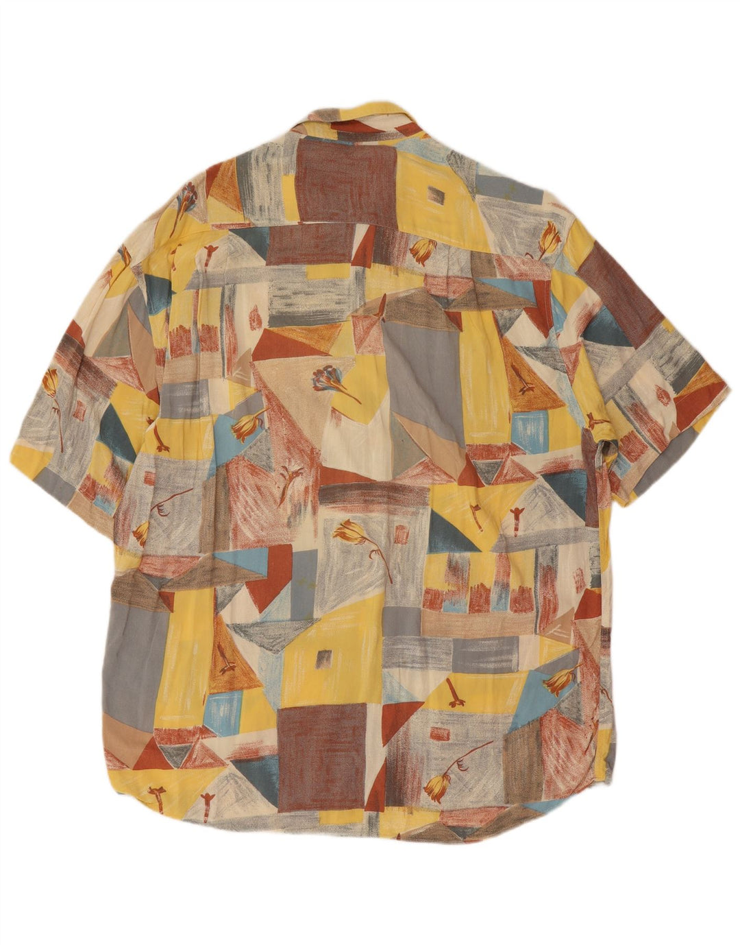 Rodrigo Mens Short Sleeve Shirt Size 16 41 Large Multicoloured Geometric