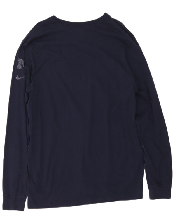 Nike Mens Michigan Graphic Top Long Sleeve XL Navy Blue Cotton