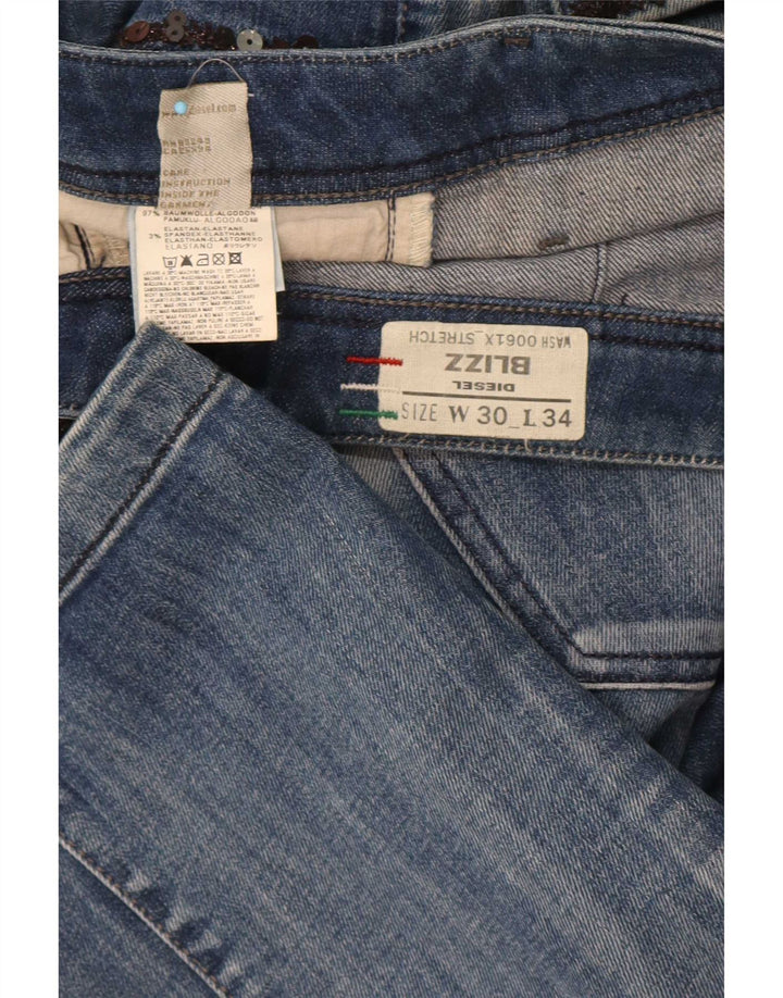Diesel Womens Blizz Slim Jeans W30 L34 Blue Cotton