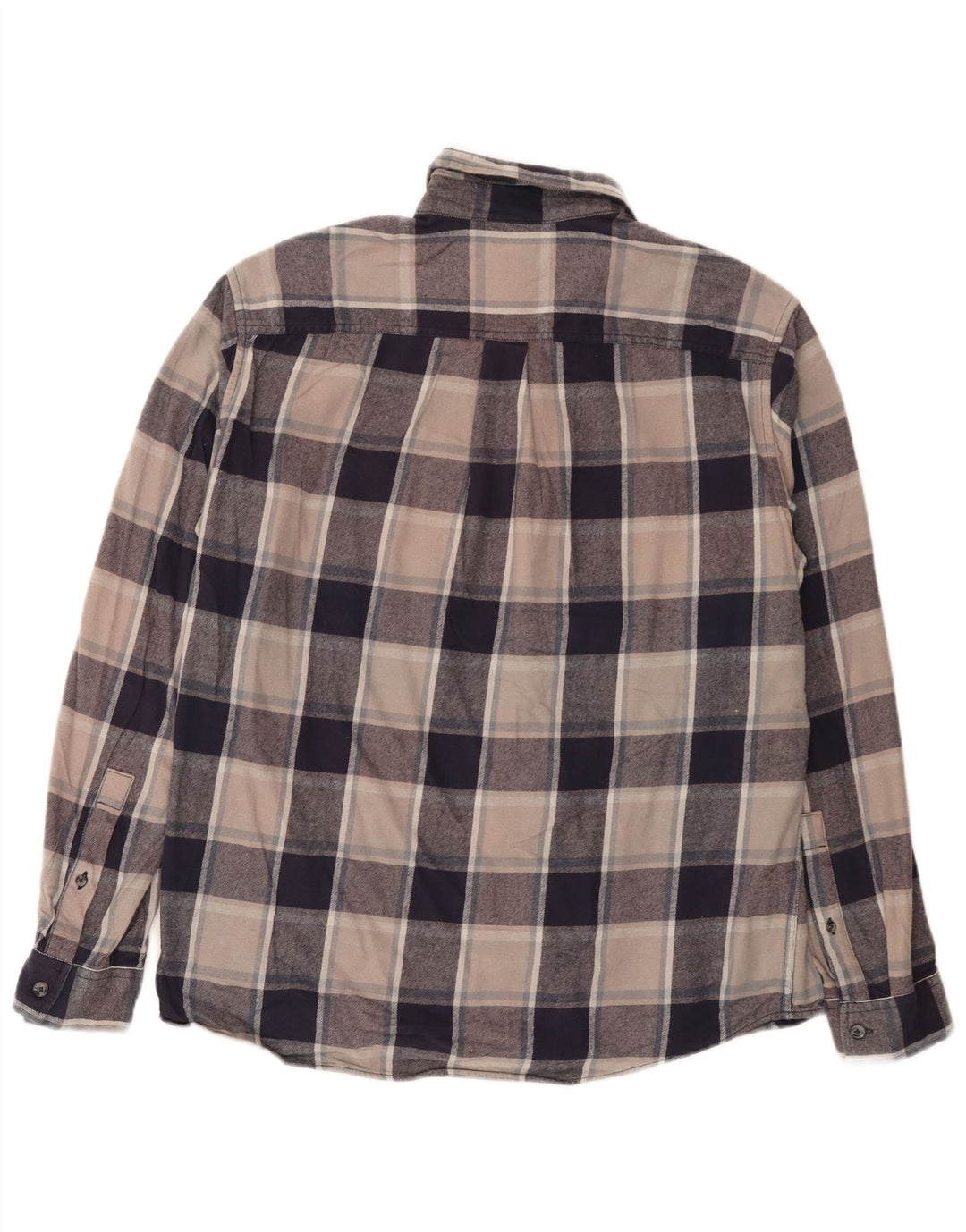 Eddie Bauer Mens Flannel Shirt Large Multicoloured Check Cotton