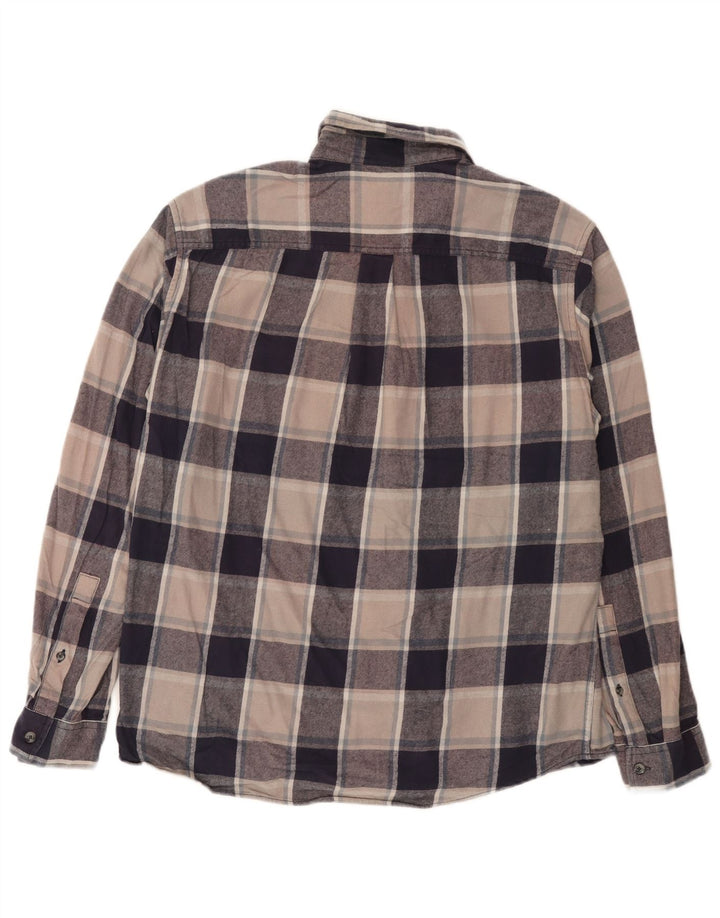 Eddie Bauer Mens Flannel Shirt Large Multicoloured Check Cotton