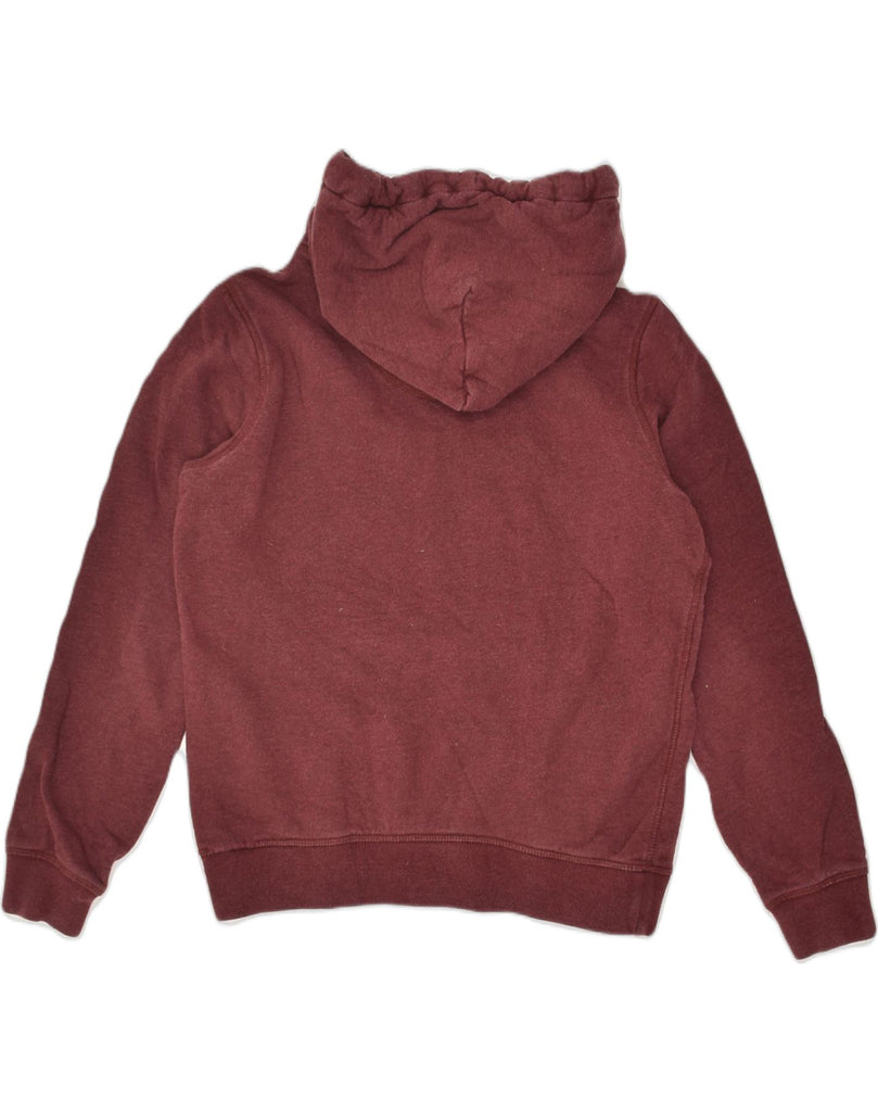 JACK WILLS Womens Graphic Hoodie Jumper UK 10 Small Burgundy Cotton | Vintage Jack Wills | Thrift | Second-Hand Jack Wills | Used Clothing | Messina Hembry 