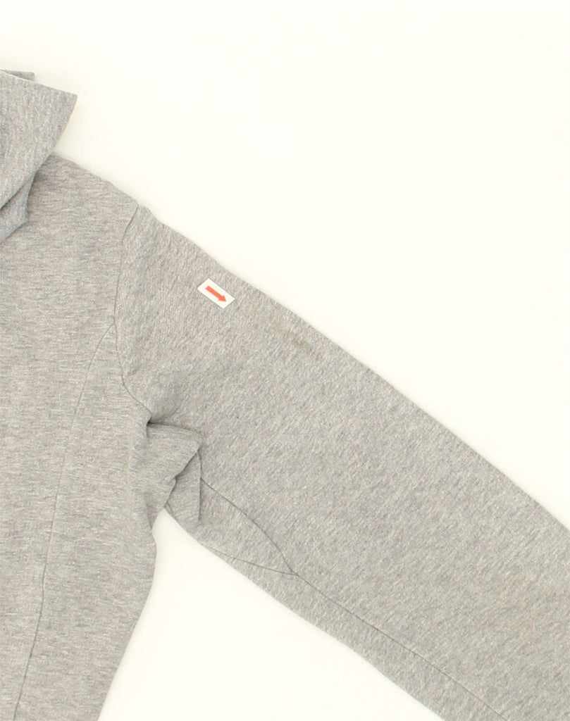 NIKE Womens Zip Hoodie Sweater UK 10 Small Grey Cotton | Vintage Nike | Thrift | Second-Hand Nike | Used Clothing | Messina Hembry 