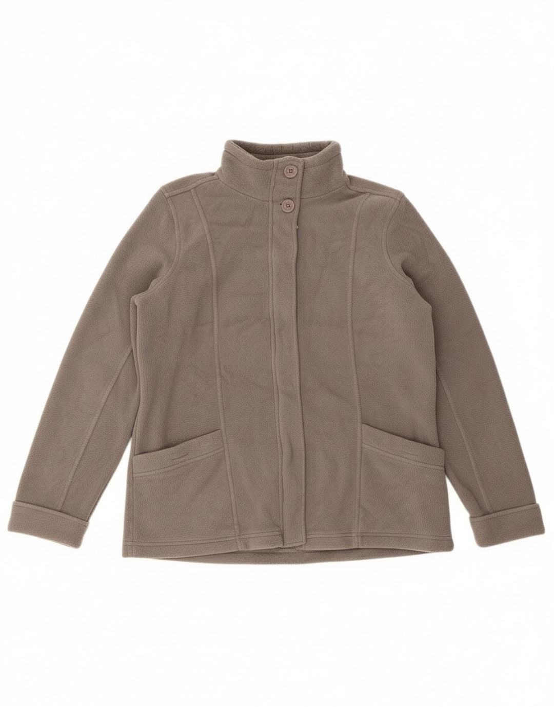 Marks & Spencer Womens Oversized Fleece Jacket UK 12 Medium Grey Polyester