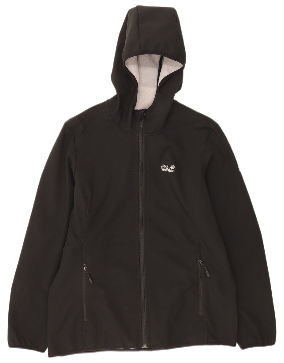 Jack Wolfskin Womens Hooded Windbreaker Jacket UK 14/16 Large Black