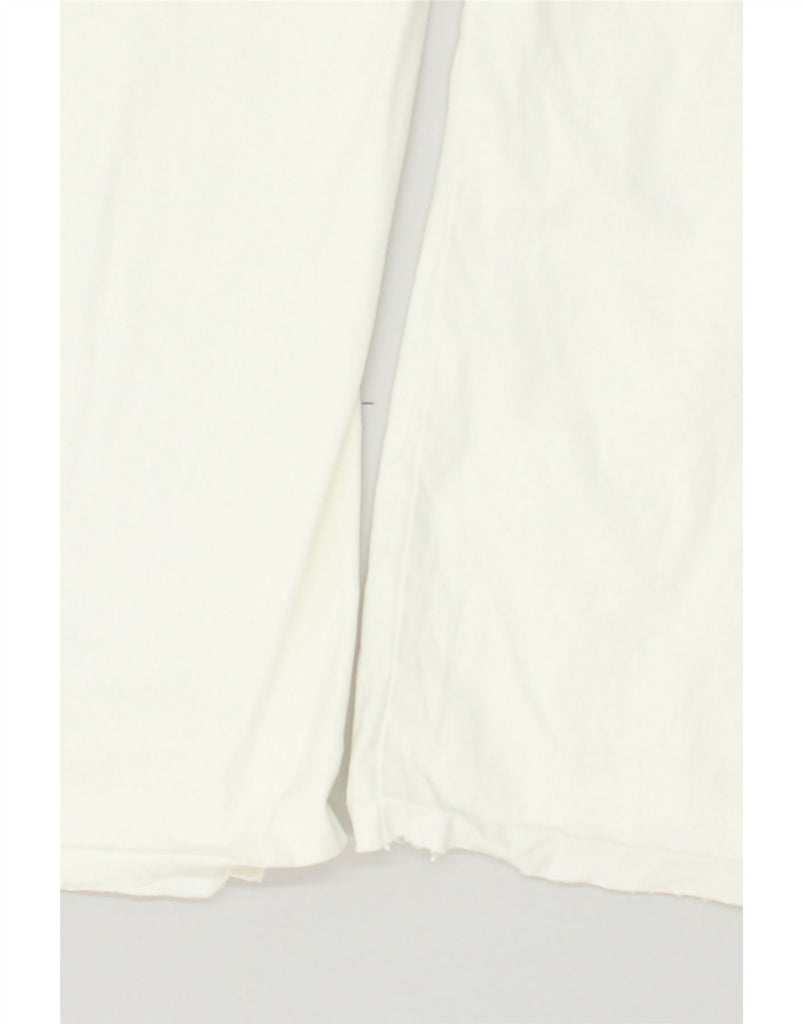 BENETTON Womens Straight Chino Trousers EU 42 Large W32 L29 White Cotton | Vintage Benetton | Thrift | Second-Hand Benetton | Used Clothing | Messina Hembry 