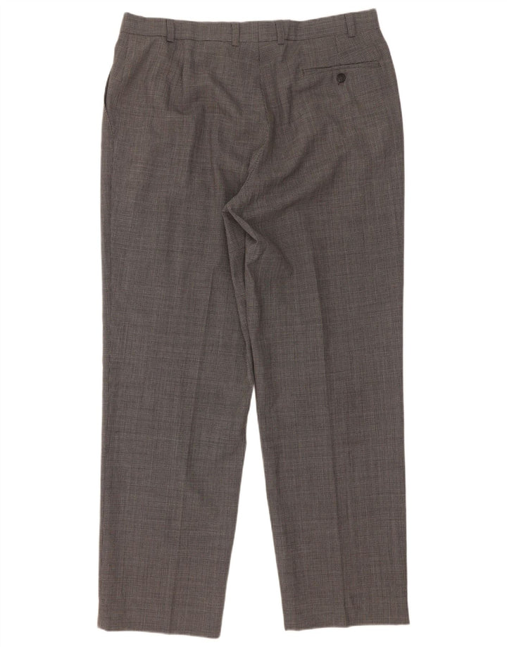 Marks & Spencer Mens St. Michael Suit Trousers W36 L31 Grey Houndstooth